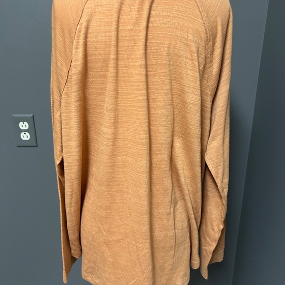 Sonoma Womens Shirt Long Sleeve Tunic Blouse Peach V Neck XL EUC - Picture 3 of 5